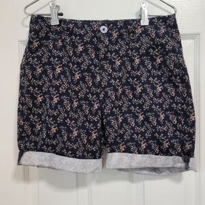 Lee Regular Fit Mid Rise Floral Print Shorts Women's Size 4‎